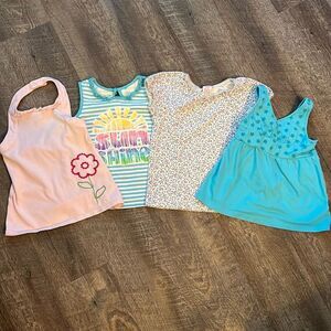 Girls 4 4t Spring Summer Shirt Top Mixed Lot Bundle Sleeveless Short Sleeve